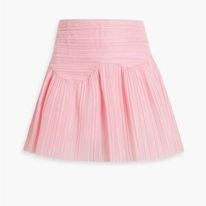 Aje Light Pink A-Line Pleated Skirt